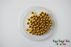 6 mm-es fémgyöngy - arany