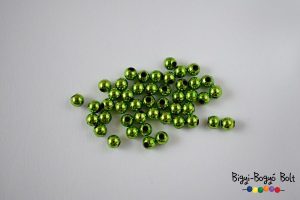 6 mm-es fémgyöngy - zöld