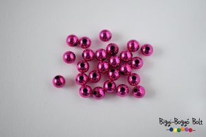 8 mm-es fémgyöngy - rózsaszín