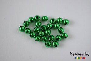 8 mm-es fémgyöngy - zöld