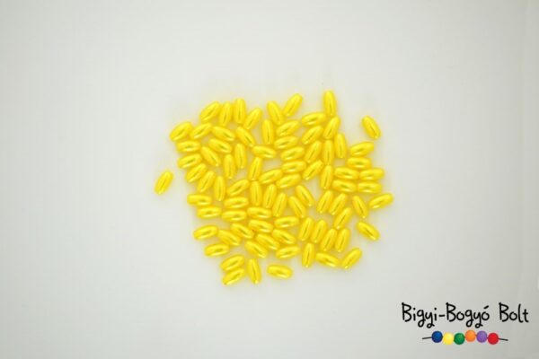 4 x 8 mm-es citromsárga rizsgyöngy